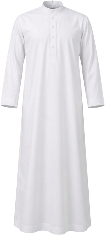 AI-generated garment reference: complete Jhubba, without a wearer