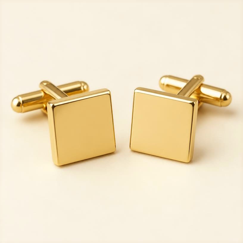 Gold Square Cufflinks