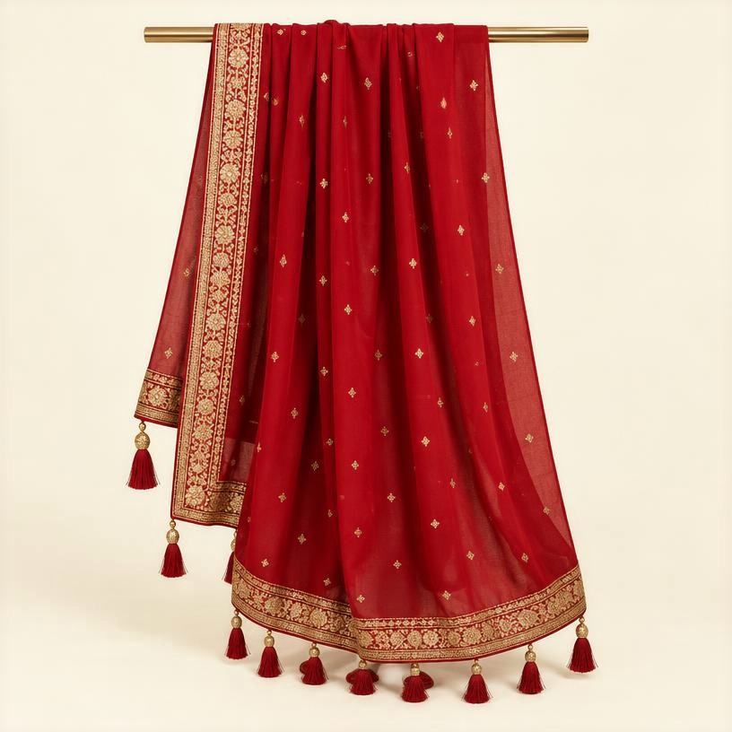 Zari Border Groom Dupatta