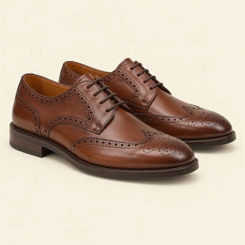 Brown Brogue Derby