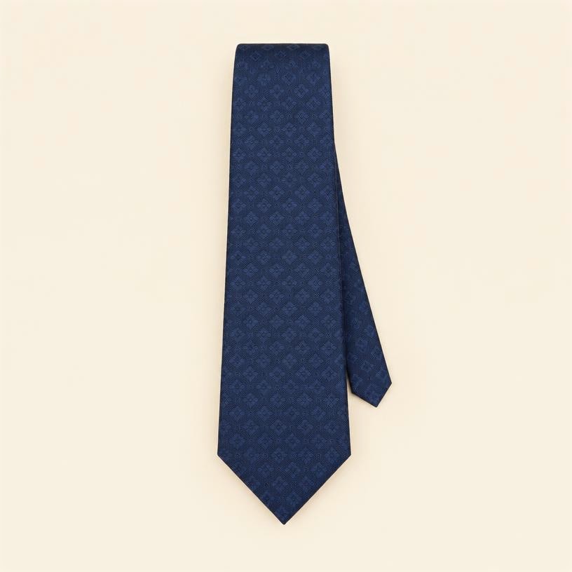 Navy Jacquard Tie