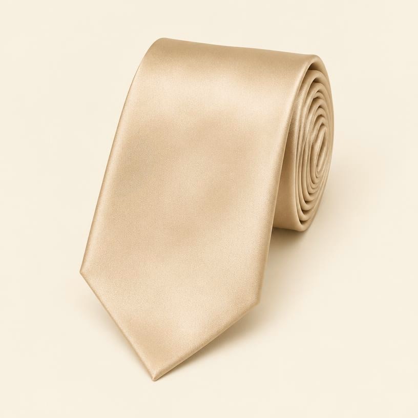 Champagne Satin Tie